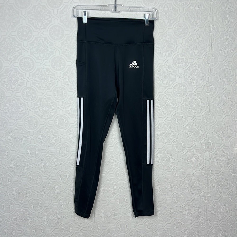 Adidas Leggings Three Stripes Tights Primegreen Aeroready small Athletic - Picture 3 of 7